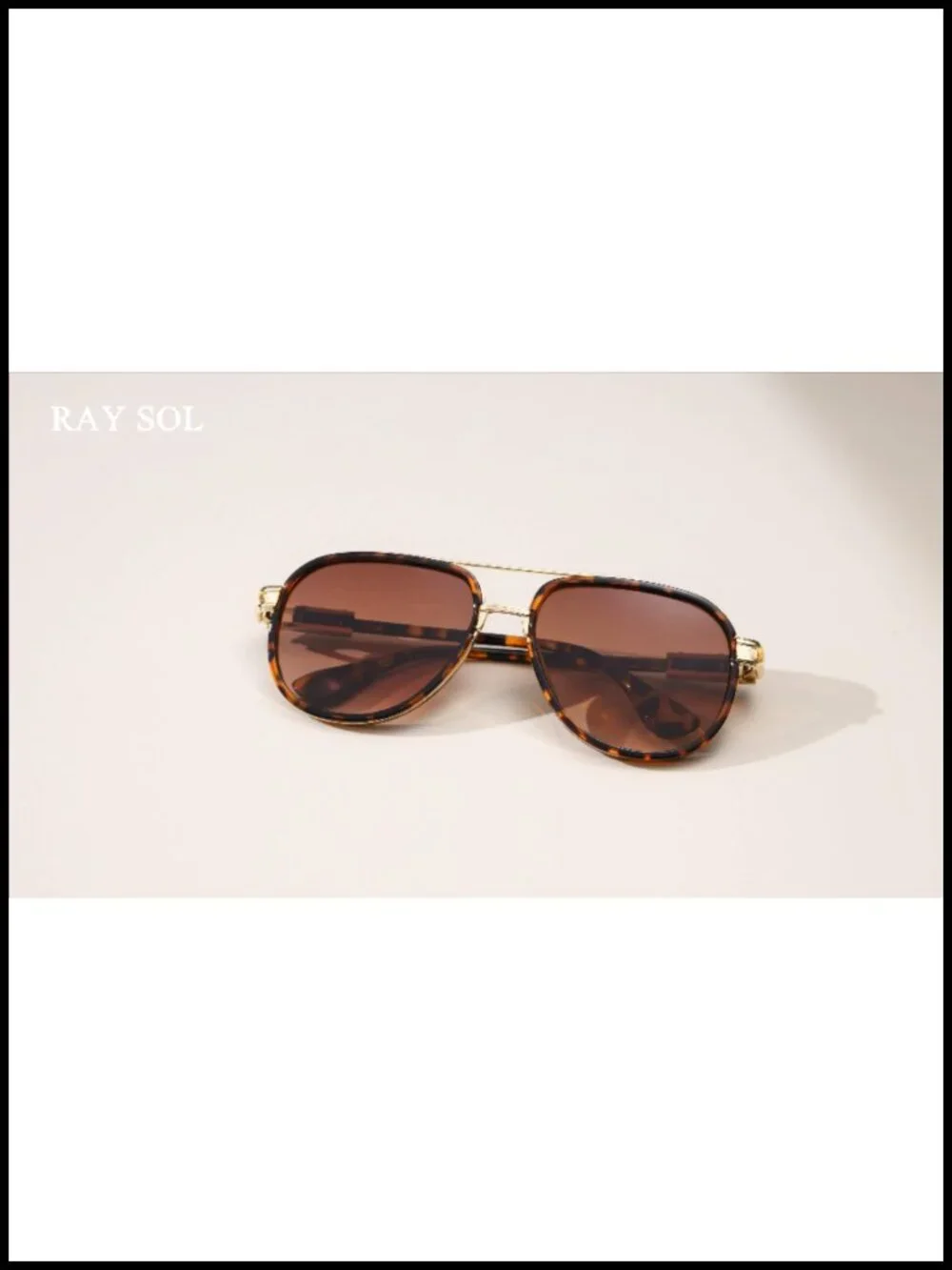 Metal Double Bridge Aviator Sunglasses with UV Protection